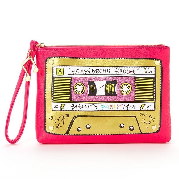 Betsey Johnson Handbags - EUC Betsey Johnson MixTape Wristlet